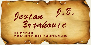 Jevtan Brzaković vizit kartica